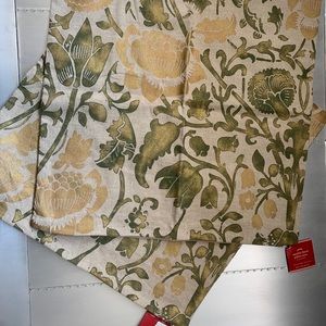 2 Pottery Barn metallic floral pillow covers